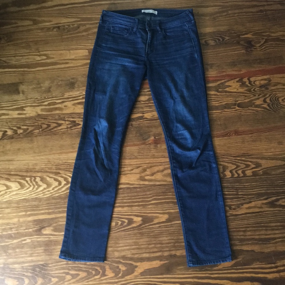 A&F dark-wash skinny jeans
